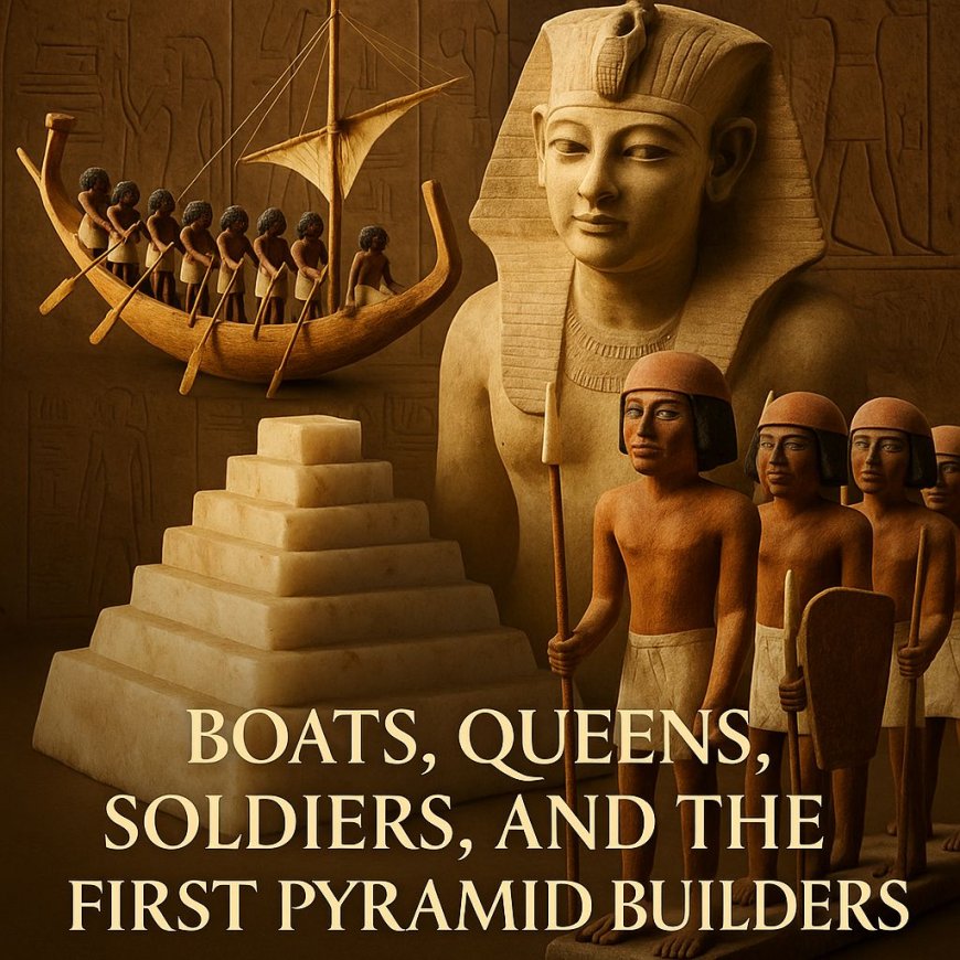 Boats, Queens, Soldiers, and the First Pyramid Builders