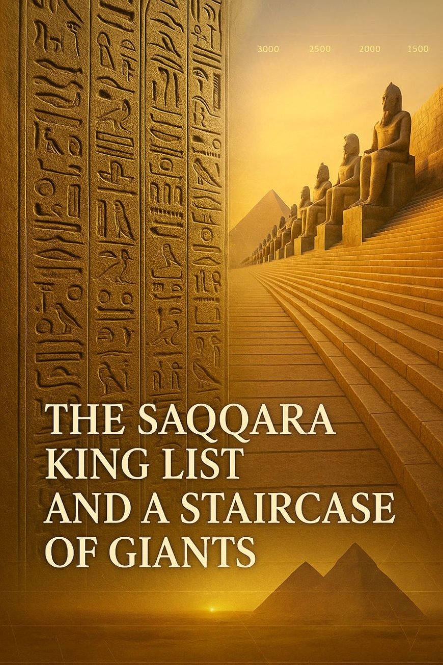 The Saqqara King List and a Staircase Lined With Giants
